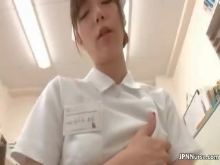 Adorable Japanese Nurse Loves Masturbating Part3